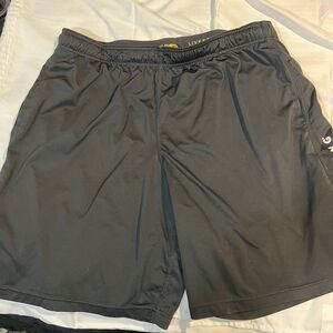Vintage Nike Live Strong Dri Fit Athletic Shorts‎ Size XL Y2K Black 7" Inseam